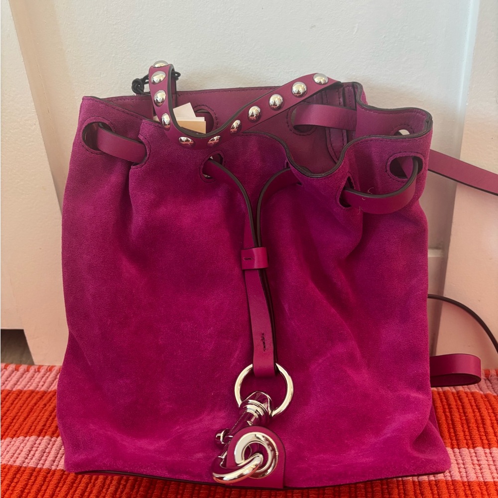 Rebecca Minkoff Fuchsia Magenta Suede Blythe backpack - NWT